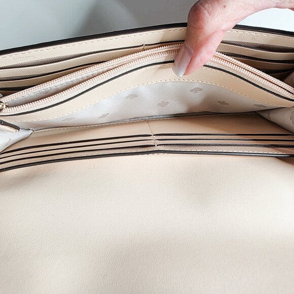 Kate Spade Marti Color block Pebbled Leather Large Flap Wallet Style K8218 - Picture 5 of 7